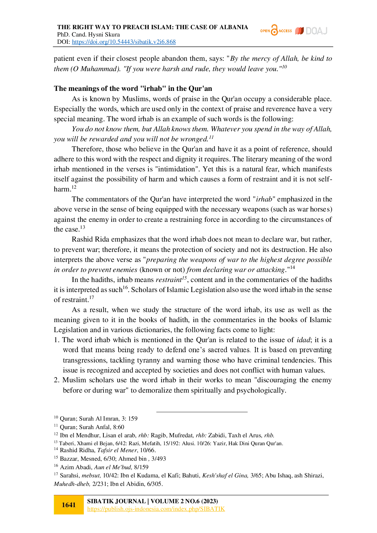 juris The Right Way To Preach Islam The Case Of Albania