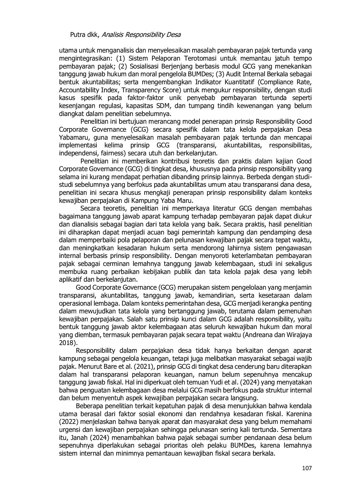 JURIS Analisis Prinsip Responsibility dalam GCG terhadap Pembayaran Pajak