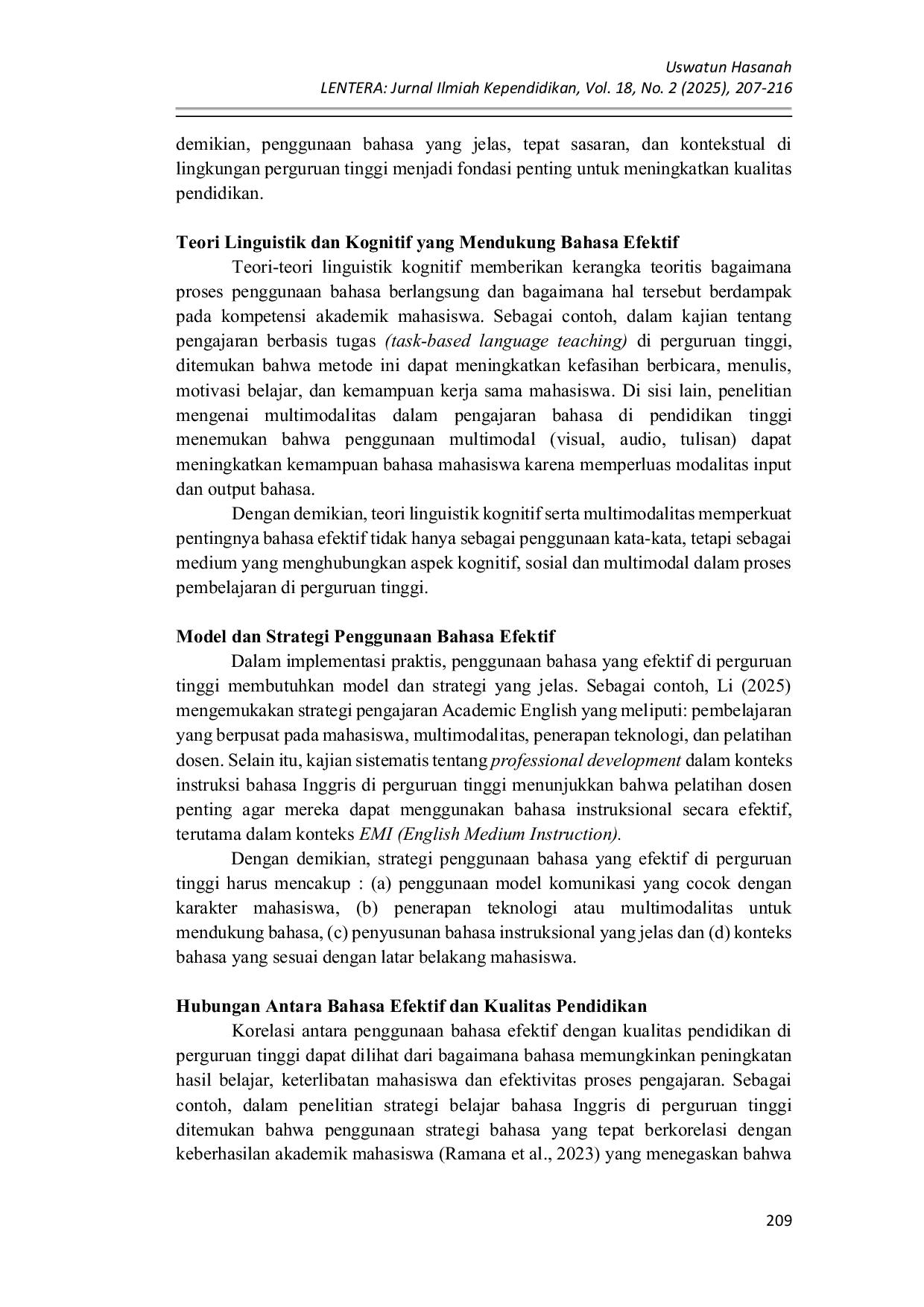 JURIS Meningkatkan Kualitas Pendidikan melalui Penggunaan Bahasa yang Efektif di Perguruan Tinggi