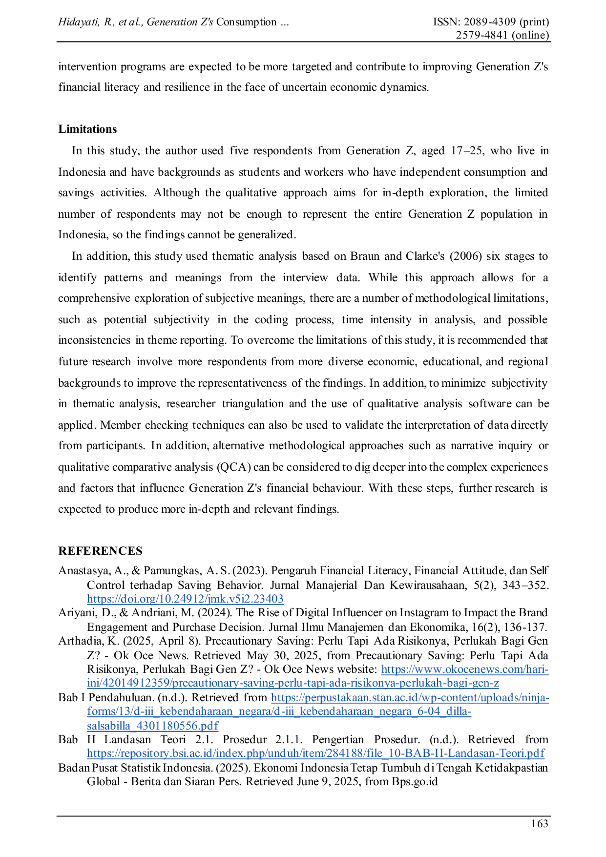 JURIS Generation Z s Consumption and Savings Preferences Amidst Economic Uncertainty A Thematic Analysis Approach