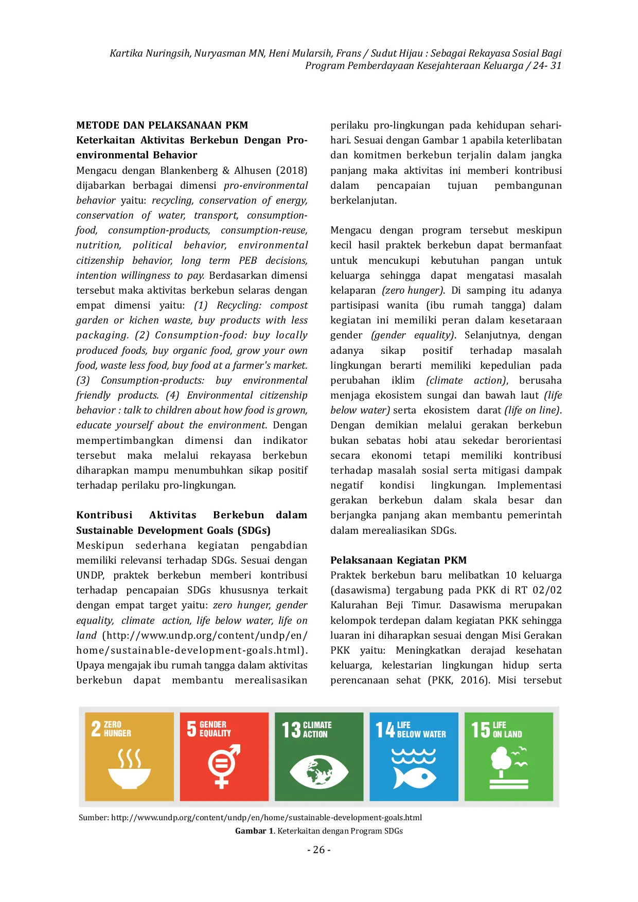 JURIS Sudut Hijau Rekayasa Sosial bagi Program Pemberdayaan Kesejahteraan Keluarga