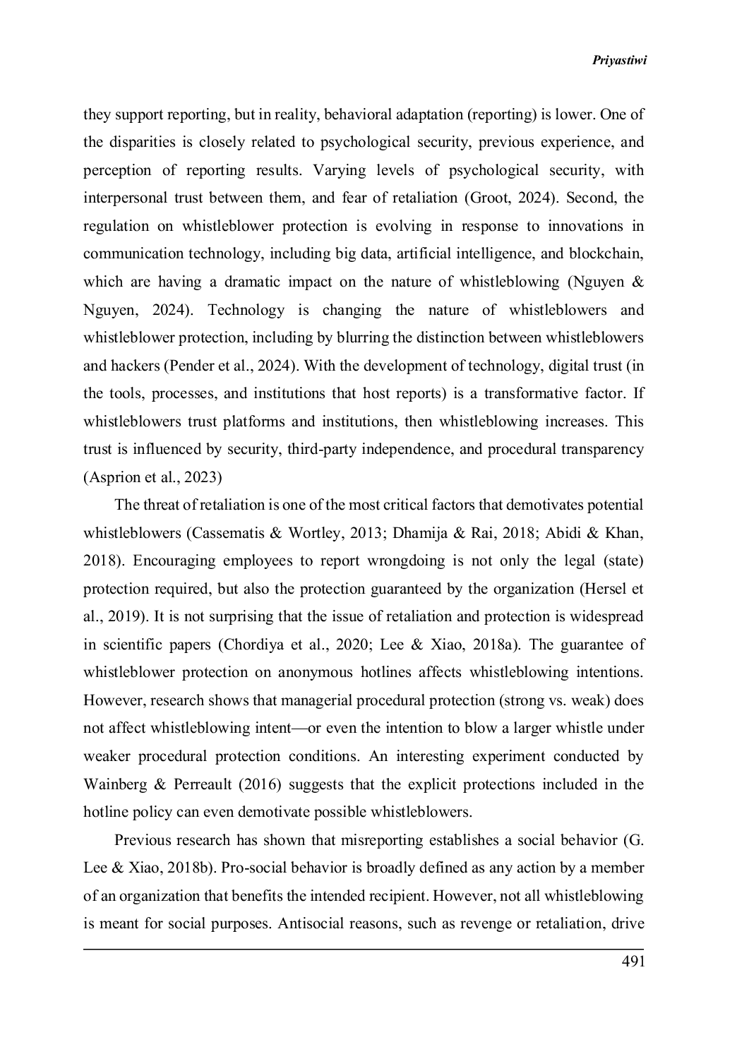 JURIS Fraud Reporting An Experimental Examination of the Effect of Security and Financial Incentives on Trust in Whistleblowing Hotlines