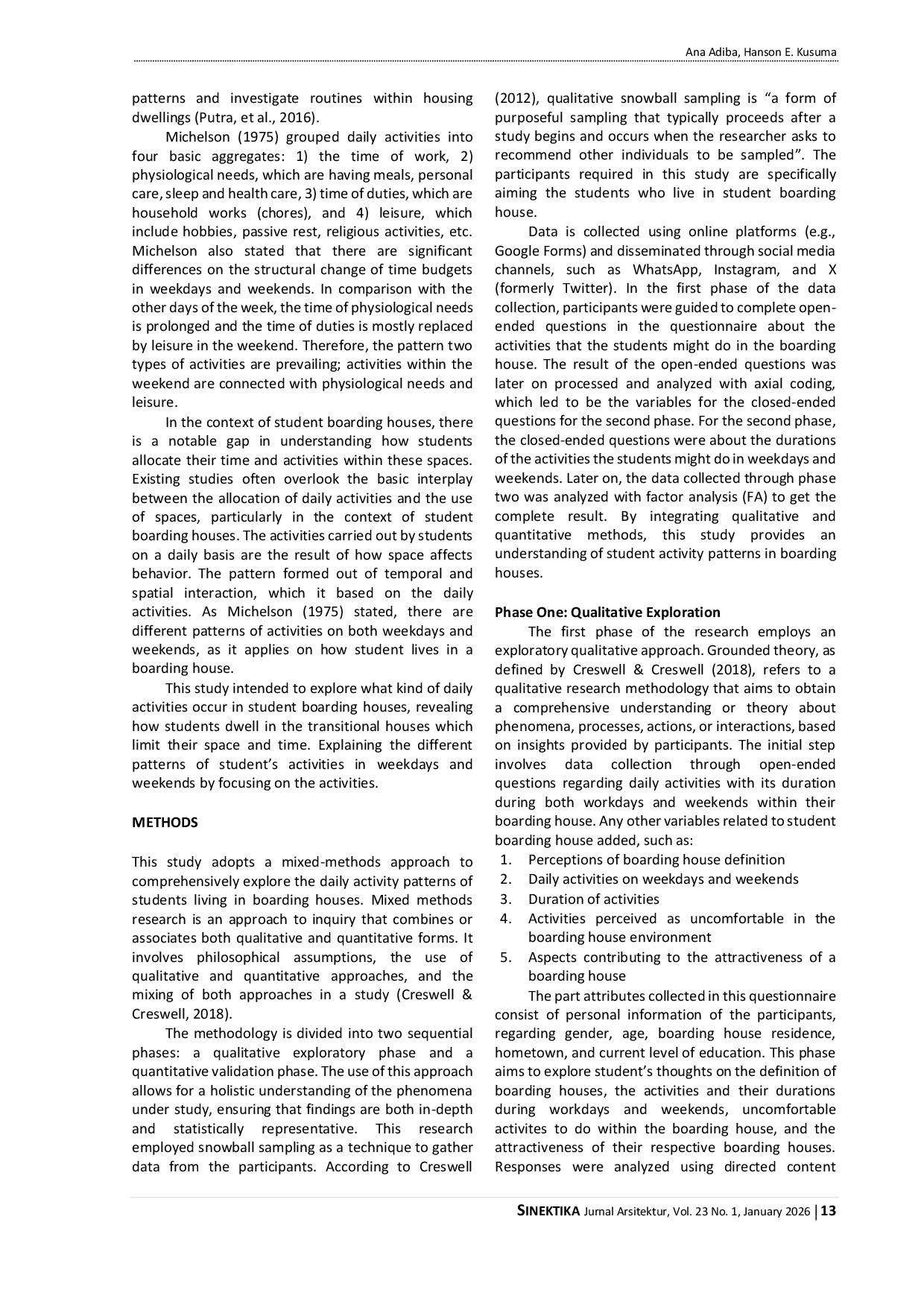 JURIS Living and Learning a Time Budget Approach Exploring Daily Activity Patterns in Student Boarding House