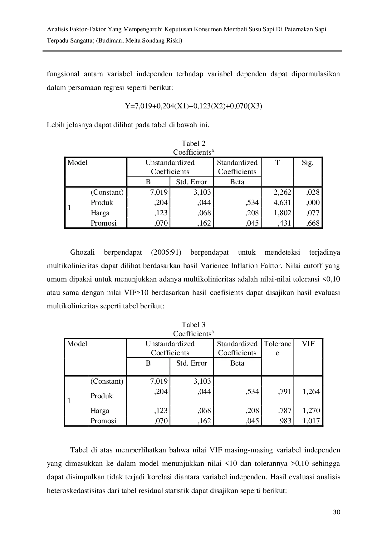 JURIS Analisis Faktor Faktor Yang Mempengaruhi Keputusan Konsumen Membeli Susu Sapi Di Peternakan Sapi Terpadu Sangatta
