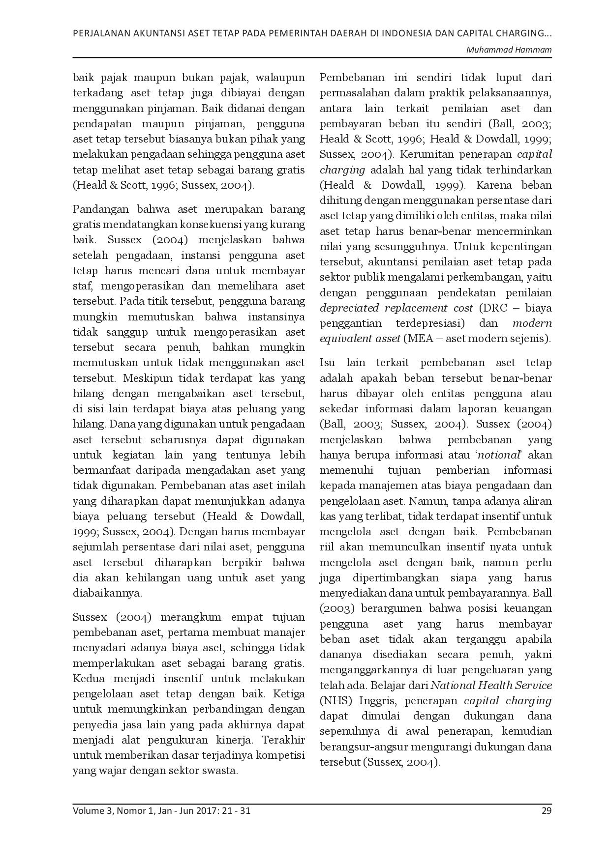 juris The Journey of Fixed Asset Accounting in the Local Government of Indonesia and Capital Charging as Improvement Direction