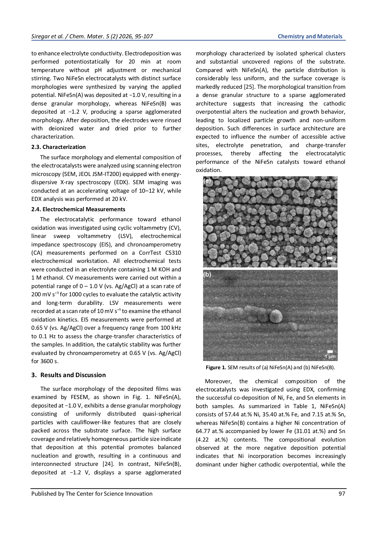 JURIS Dense Granular vs Sparse Agglomerated Morphology in Ni Fe Sn Electrocatalysts for Ethanol Oxidation Reaction