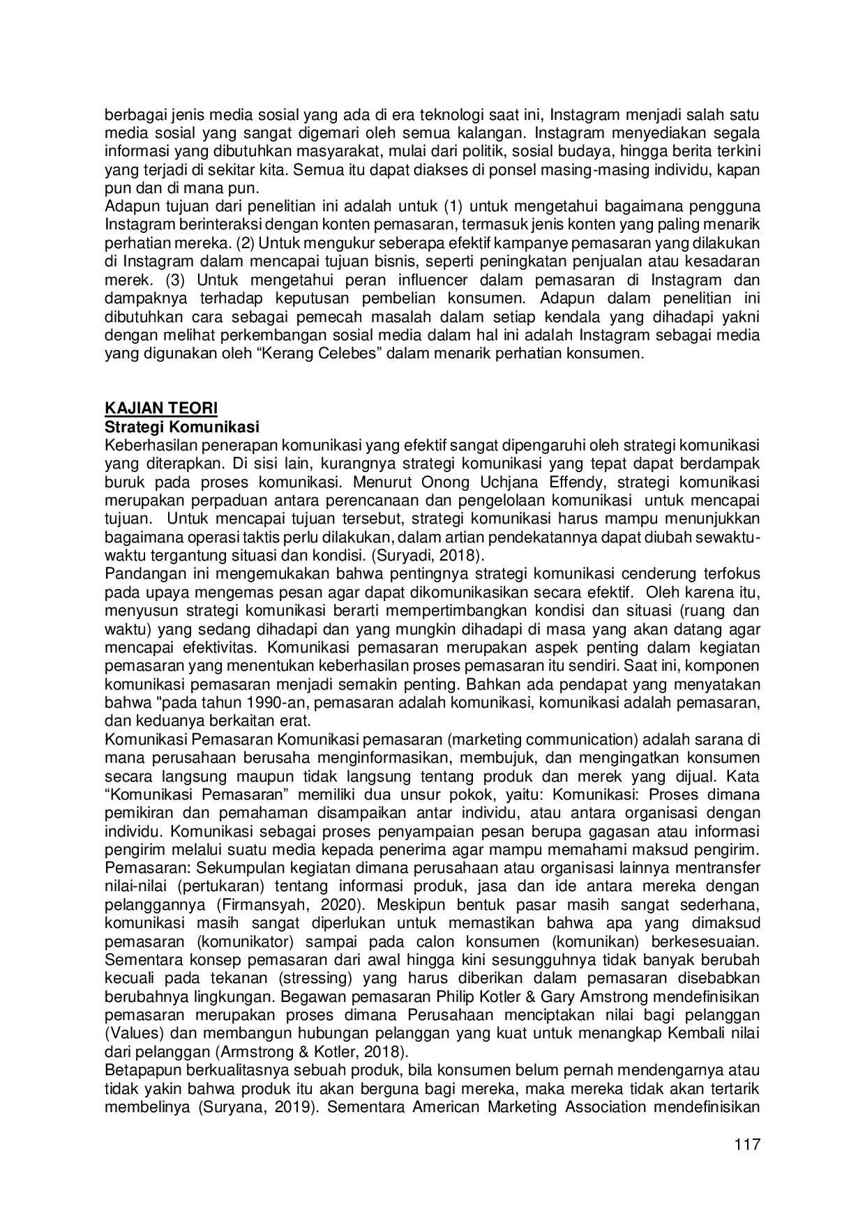 JURIS Pemanfaatan Instagram Sebagai Media Kominikasi Pemasaran Wisata Kuliner Kerang Celebes di Kabupaten Takalar Sulawesi Selatan