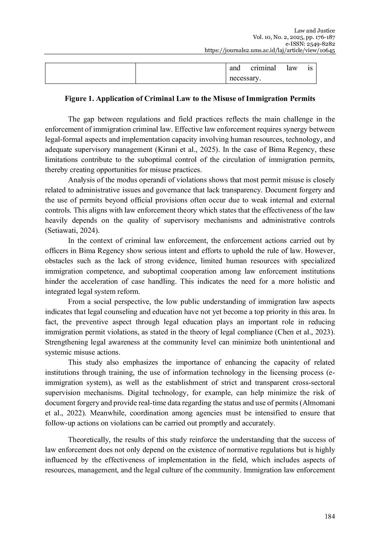 JURIS Immigration Law Analysis Of The Application Of Criminal Law Towards Immigration Permit Abuse In Bima NTB