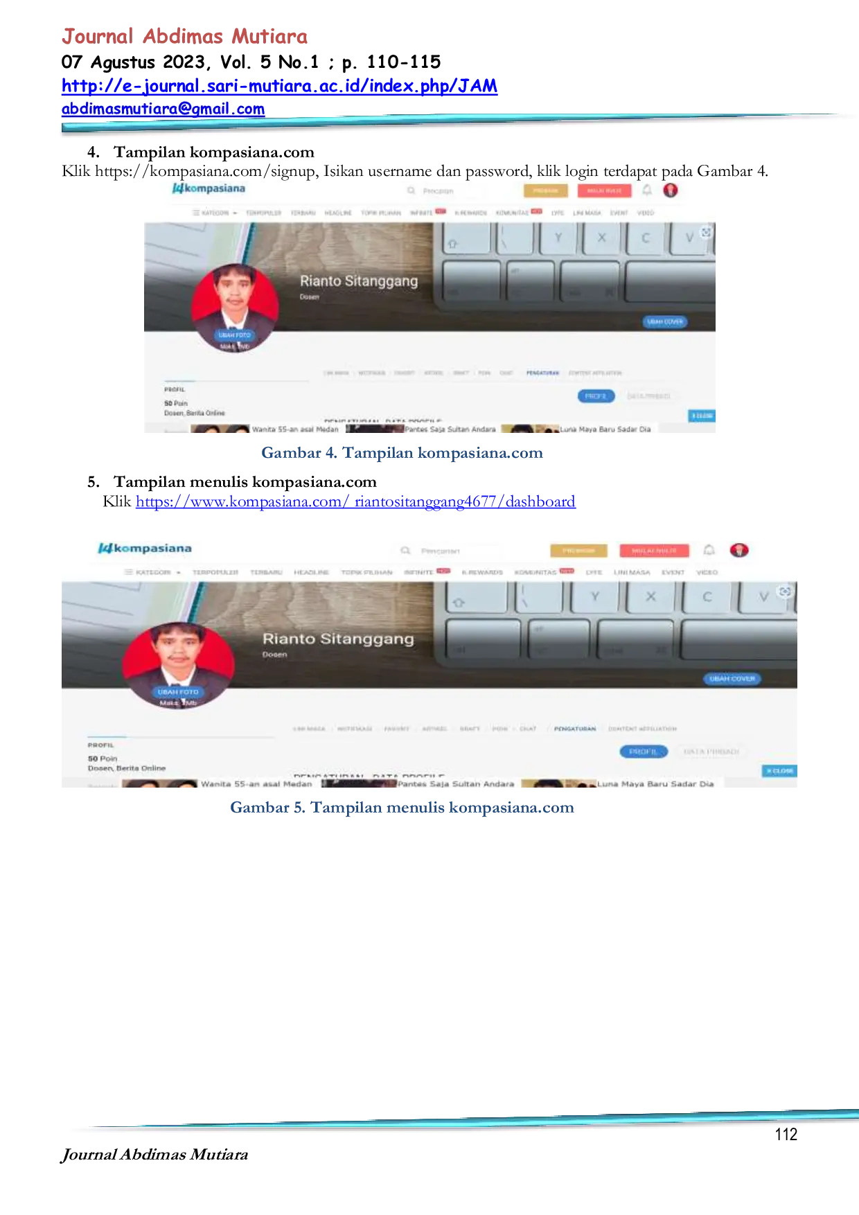 JURIS Pelatihan Penggunaan Aplikasi Kompasiana Dalam Pembuatan Berita Pada Guru SMA Negeri 1 Berastagi