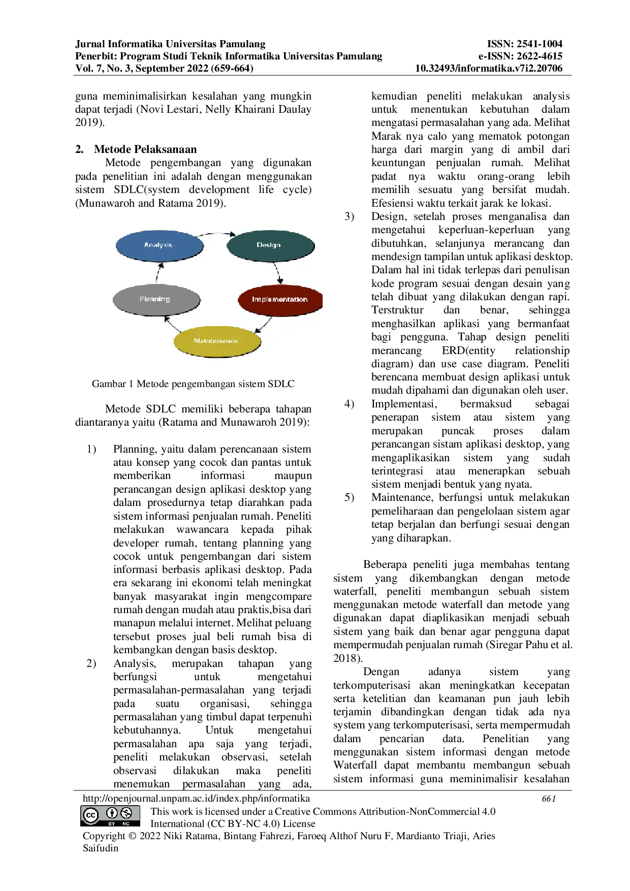 JURIS Pengembangan Aplikasi Penjualan Rumah Berbasis Dekstop dengan Metode Waterfall