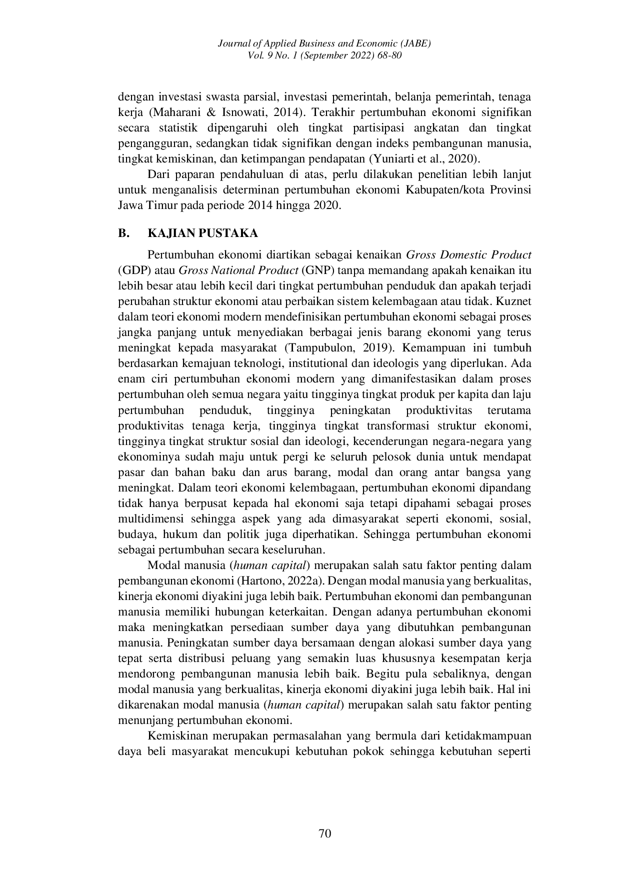 JURIS Determinan Pertumbuhan Ekonomi Kabupaten Kota Provinsi Jawa Timur Tahun 2014 2020