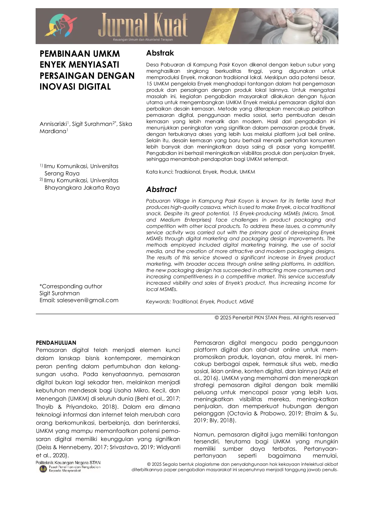 JURIS Pembinaan UMKM Enyek Menyiasati Persaingan dengan Inovasi Digital