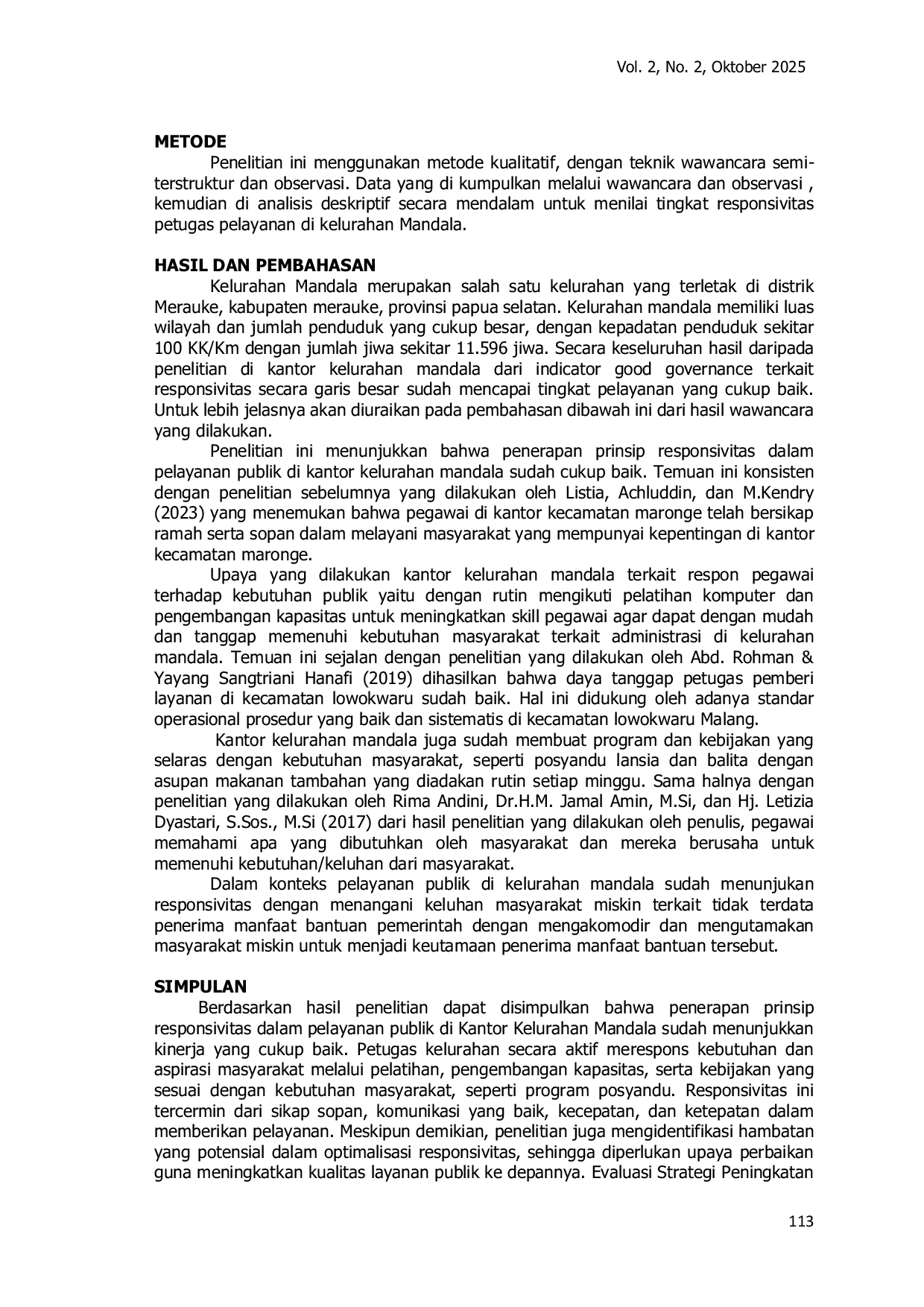 JURIS Penerapan Prinsip Prinsip Good Governance Dalam Pelayanan Publik Studi Kasus Prinsip Responsivitas