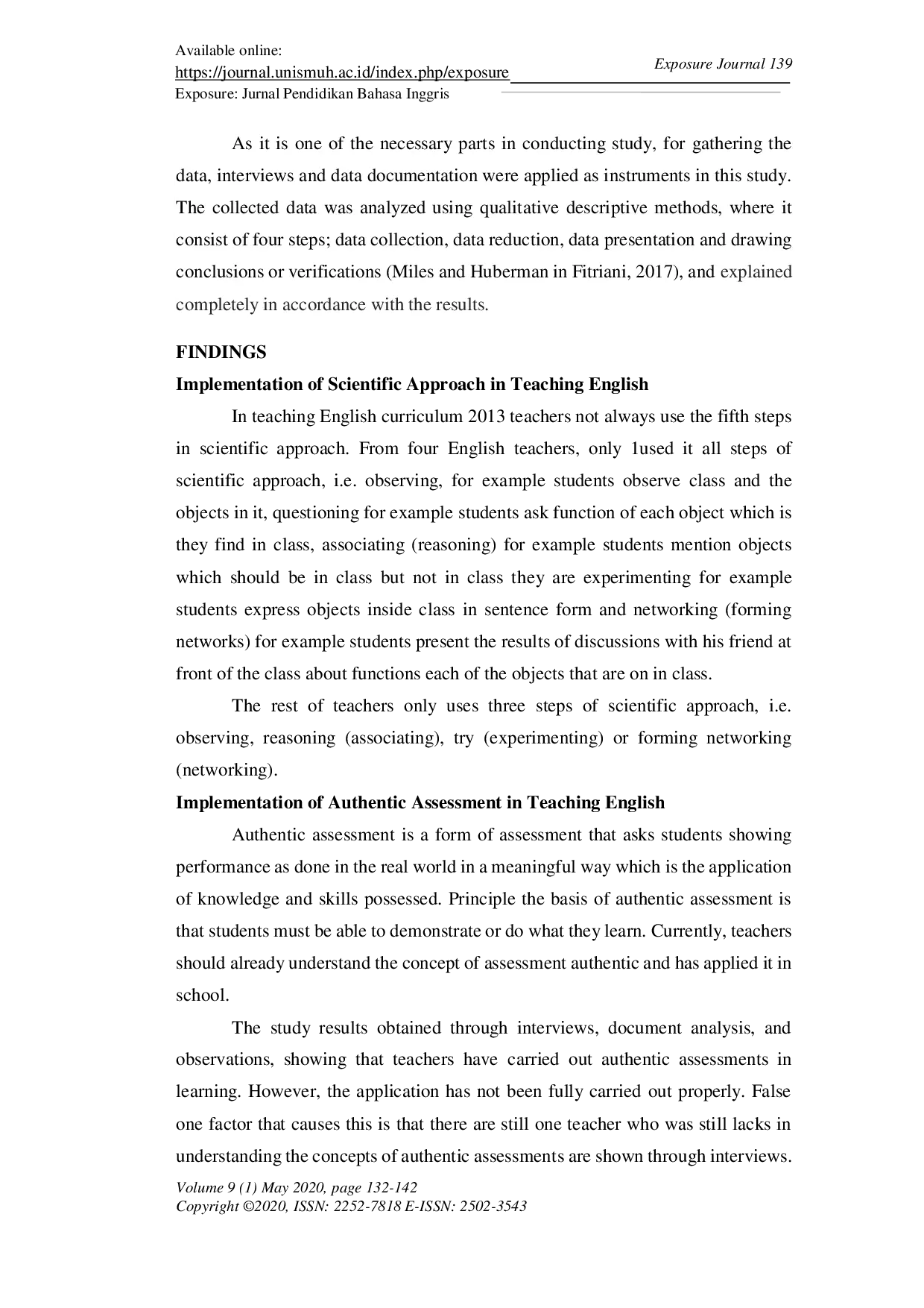 JURIS The Implementation 2013 Curriculum In ELTLL Scientific Approach And Authentic Assessment