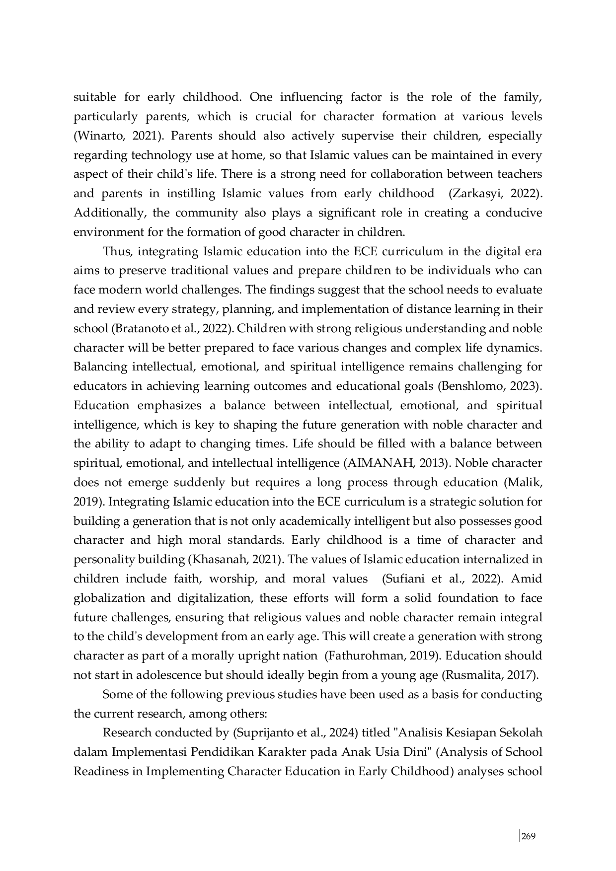 JURIS Integration of Islamic Education into Early Childhood Education Education Curriculum Building Character in the Digital Era