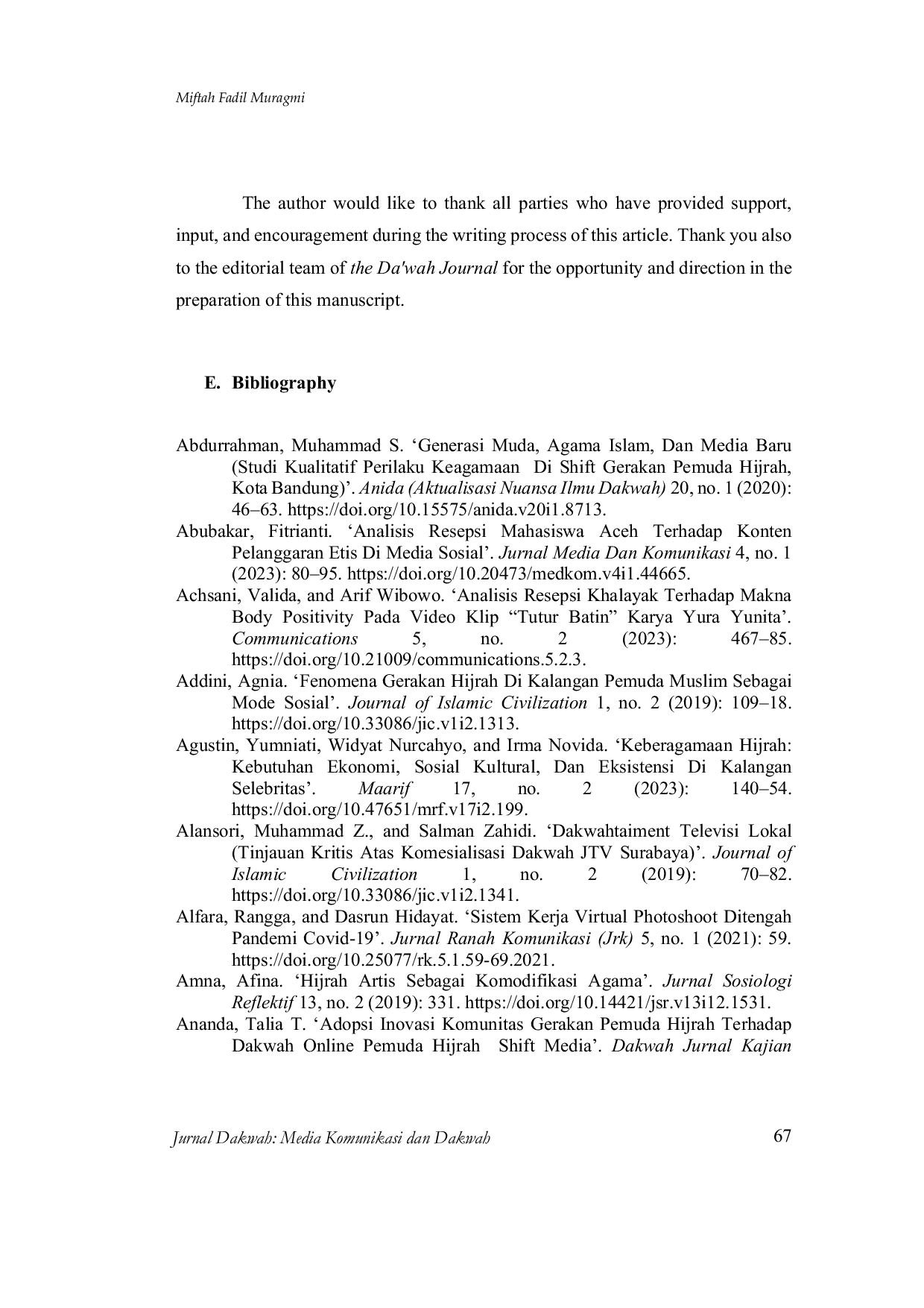 JURIS From Popularity to Spirituality The Da wah Narrative of Celebrity Hijrah in Television Media