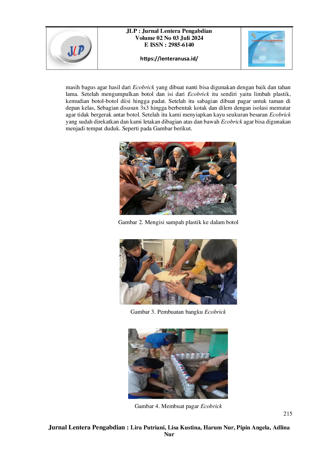 juris Pengelolaan Sampah Plastik Menjadi Ecobrick Upaya Mengurangi Limbah Platik di SDN Jatireja 03 Pengelolaan Sampah Plastik Menjadi Ecobrick Upaya Mengurangi Limbah Platik di SDN Jatireja 03