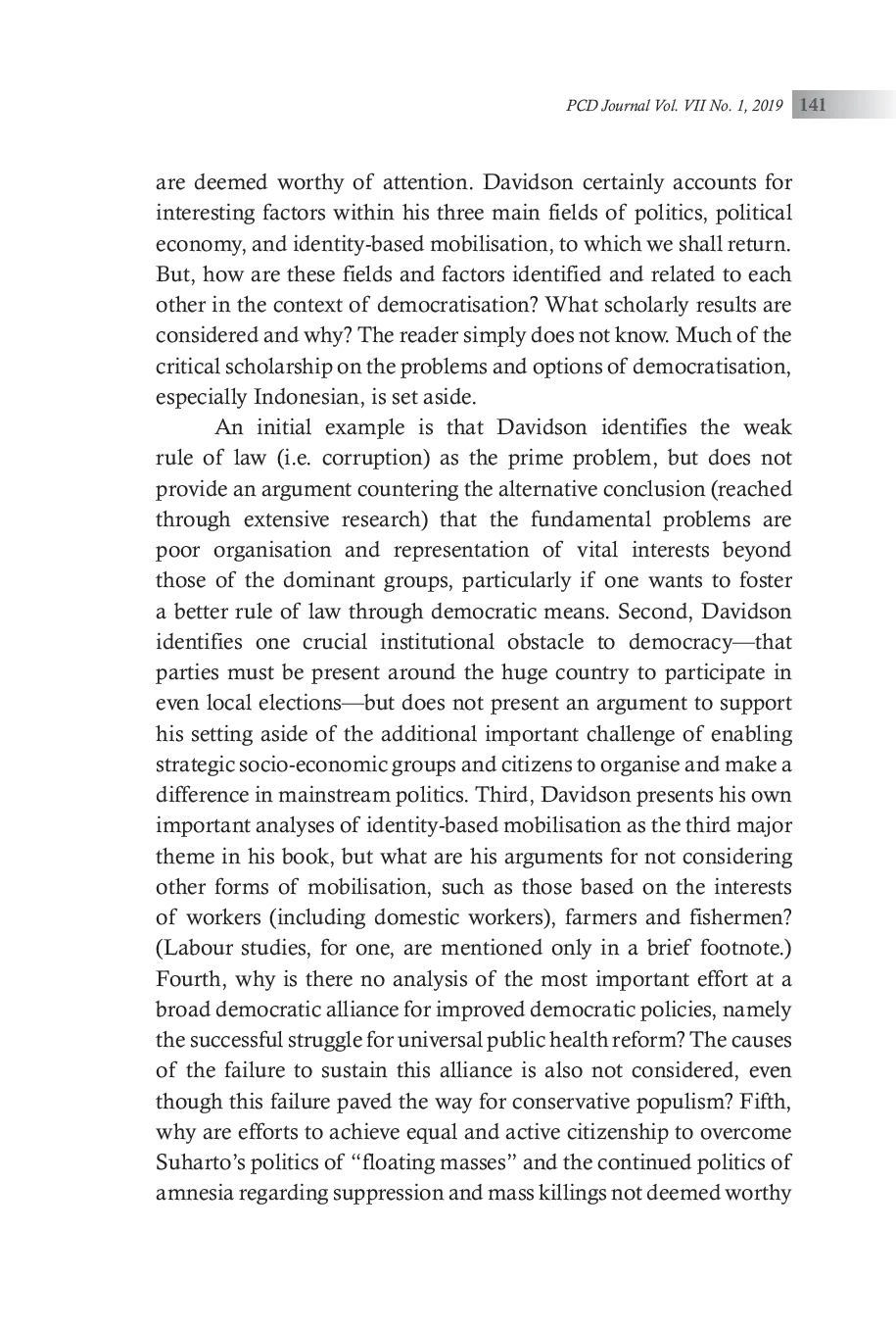 JURIS Book Review Indonesia Twenty Years of Democracy