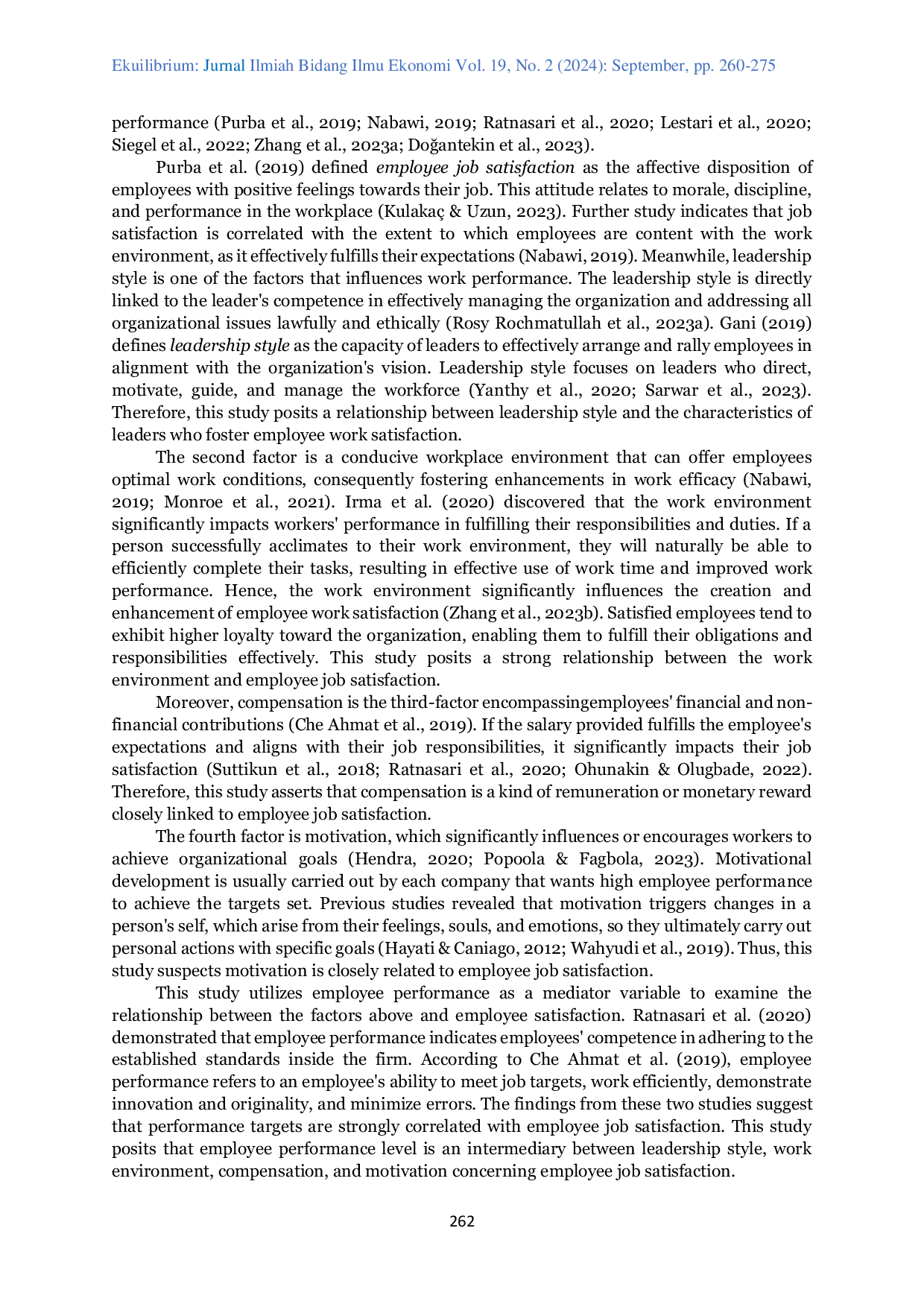 JURIS Does Management Efficiency have any Influence on Job Satisfaction