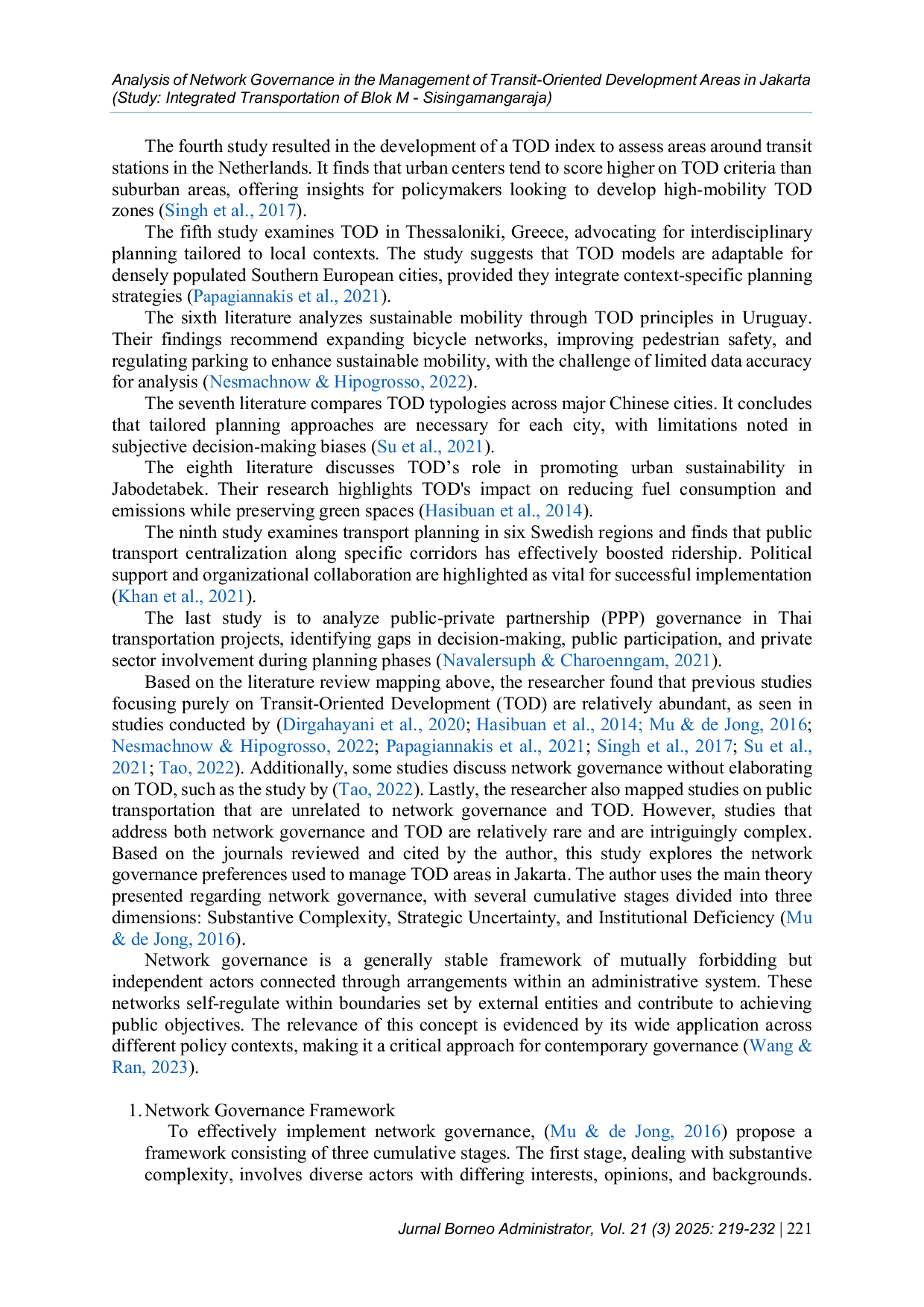 JURIS Analysis of Public Management in Network Governance for Transit Oriented Development in Jakarta Study Integrated Transportation of Blok M Sisingamangaraja