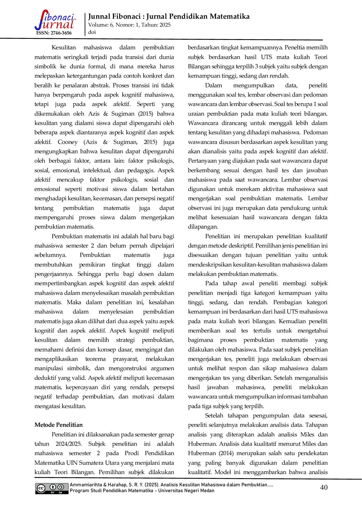 JURIS Analisis Kesulitan Mahasiswa dalam Pembuktian Matematis pada Mata Kuliah Teori Bilangan