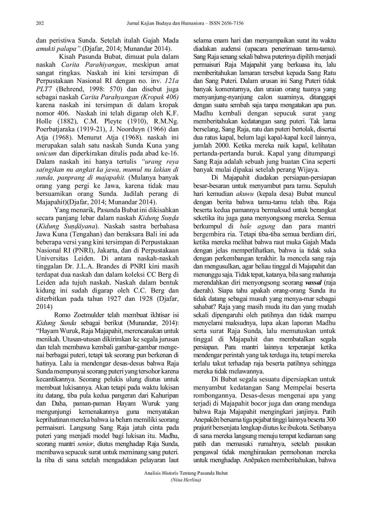 JURIS Analisis Historis Tentang Pasunda Bubat