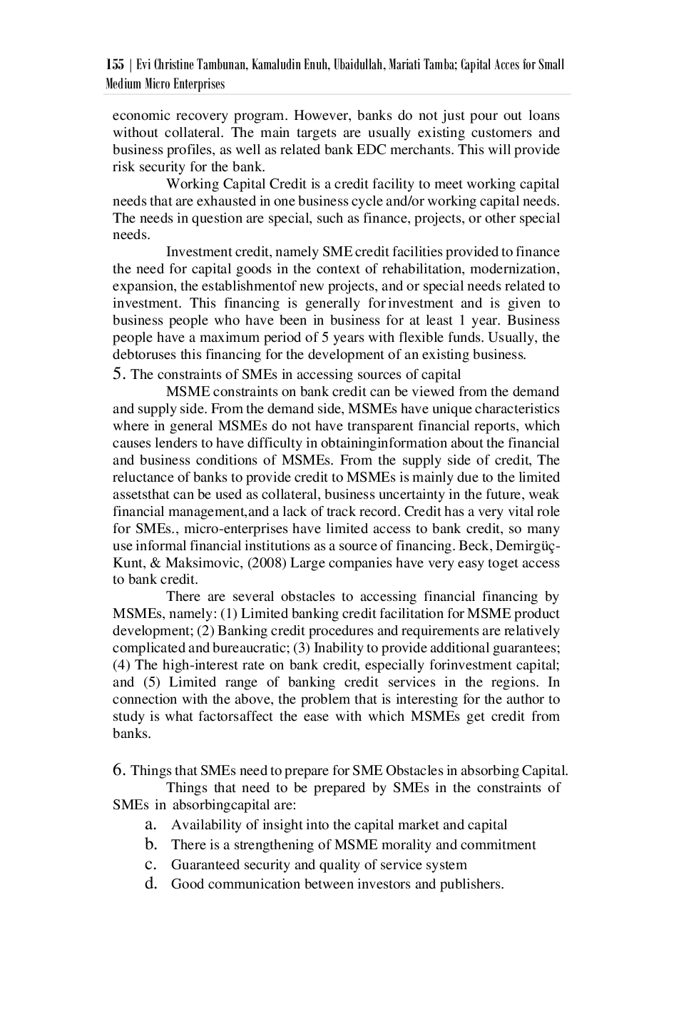 JURIS Capital Access For Micro Small Medium Enterprises