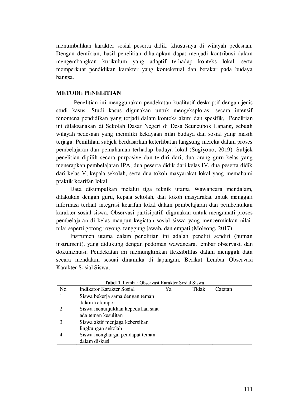 JURIS Transformasi Kurikulum Melalui Integrasi Kearifan Lokal dalam Menumbuhkan Karakter Sosial Peserta Didik di Daerah Pedesaan