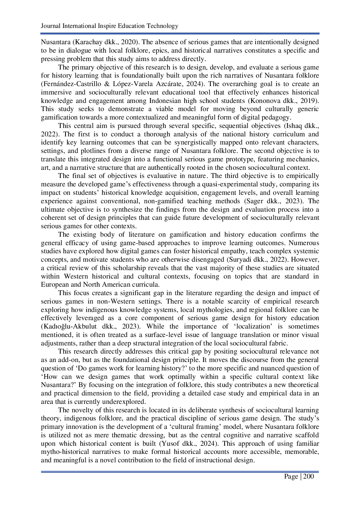 JURIS Gamification With Sociocultural Relevance Designing A Serious Game Based On Nusantara Folklore For History Learning