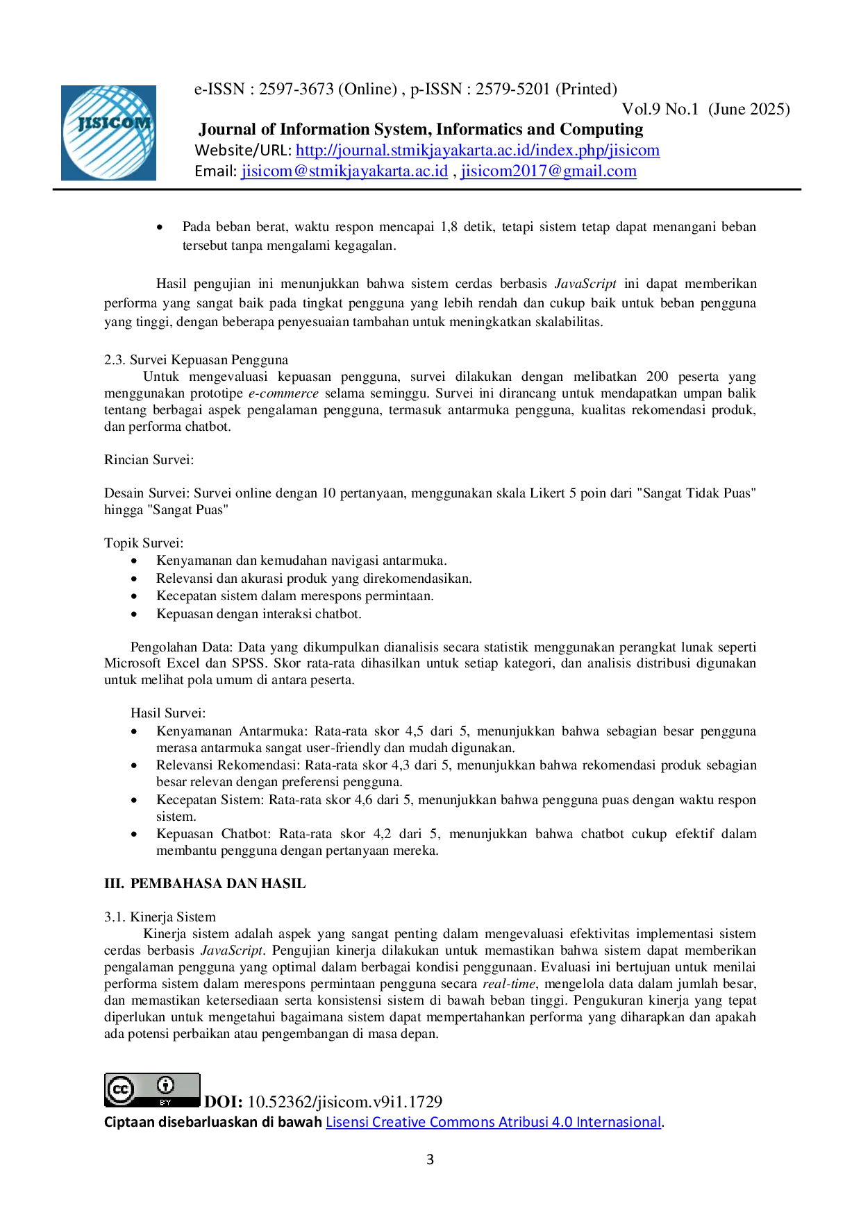 JURIS Implementasi Sistem Cerdas Berbasis JavaScript untuk E Commerce