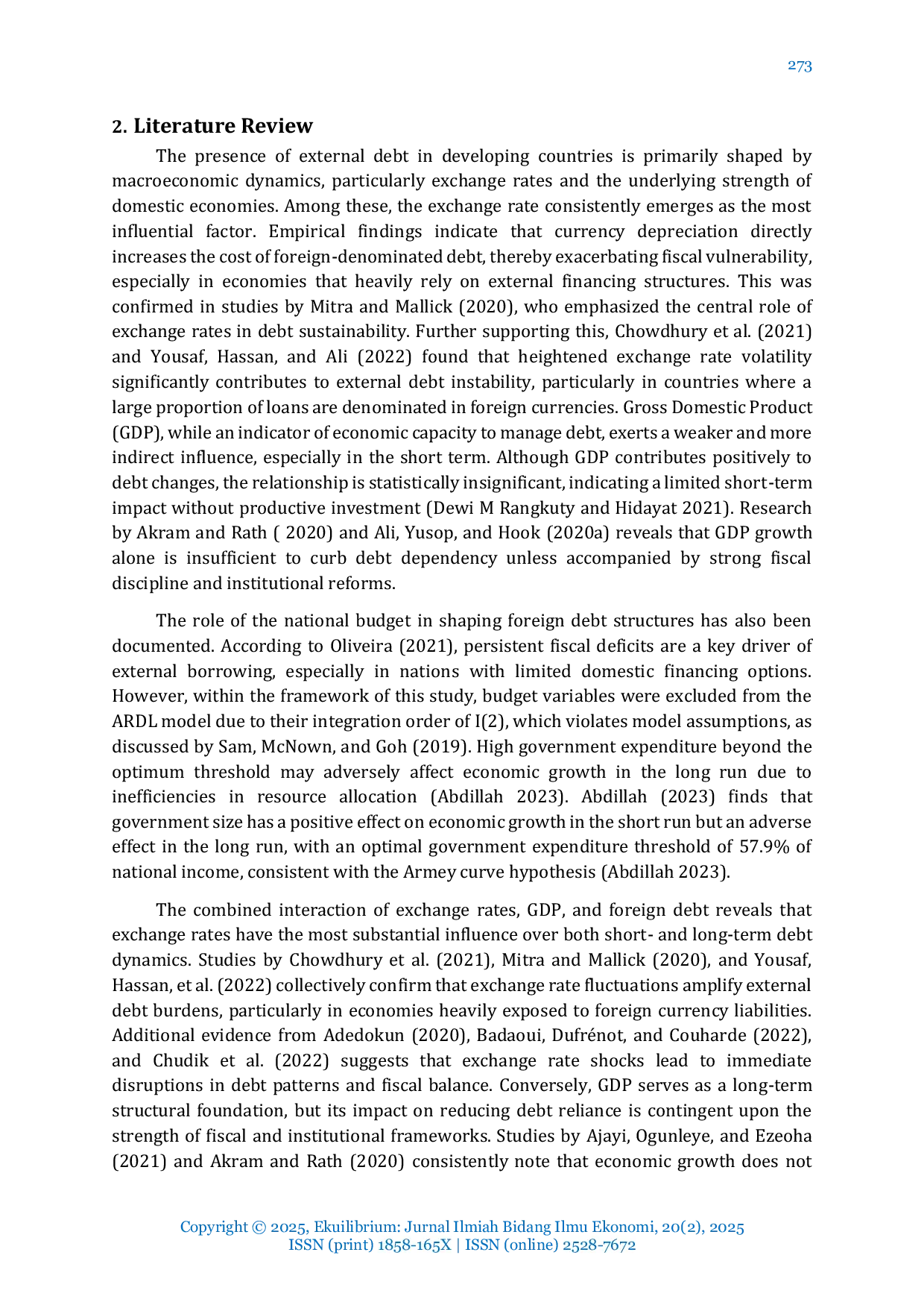 JURIS Structural Cointegration of Exchange Rate Gross Domestic Product and External Debt in Indonesia An Analysis of Macroeconomic Stability with the ARDL ECM Approach