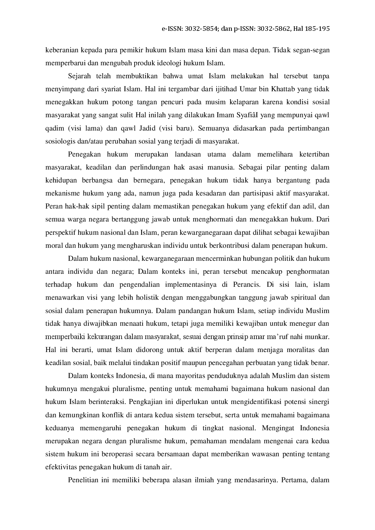 juris Peran Kewarganegaraan Dalam Penegakan Hukum Perspektif Hukum Nasional dan Hukum Islam