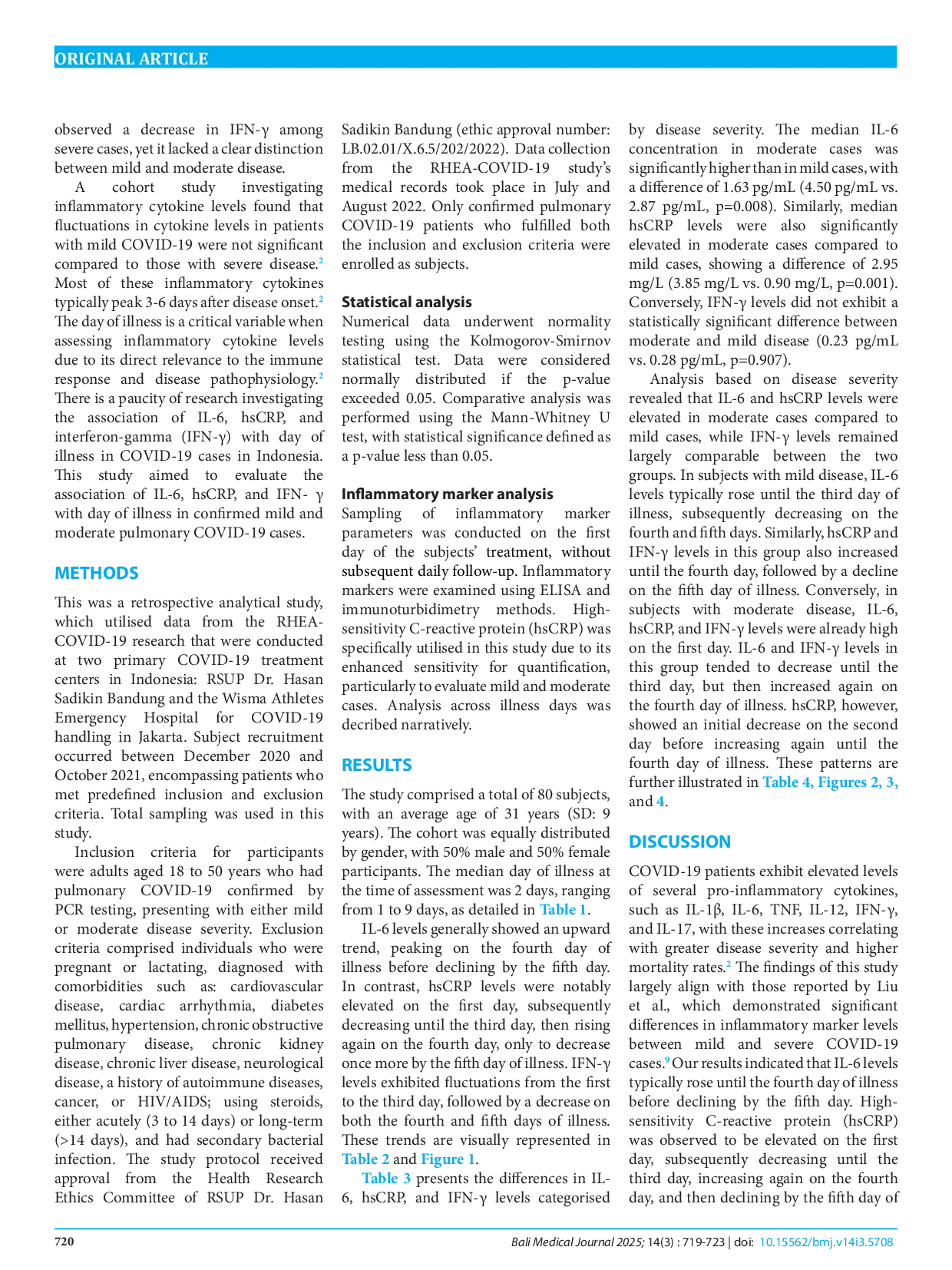 JURIS Inflammatory Marker Trajectories in Pulmonary CoviD 19 An Analysis of Il 6 HsCrP and Ifn