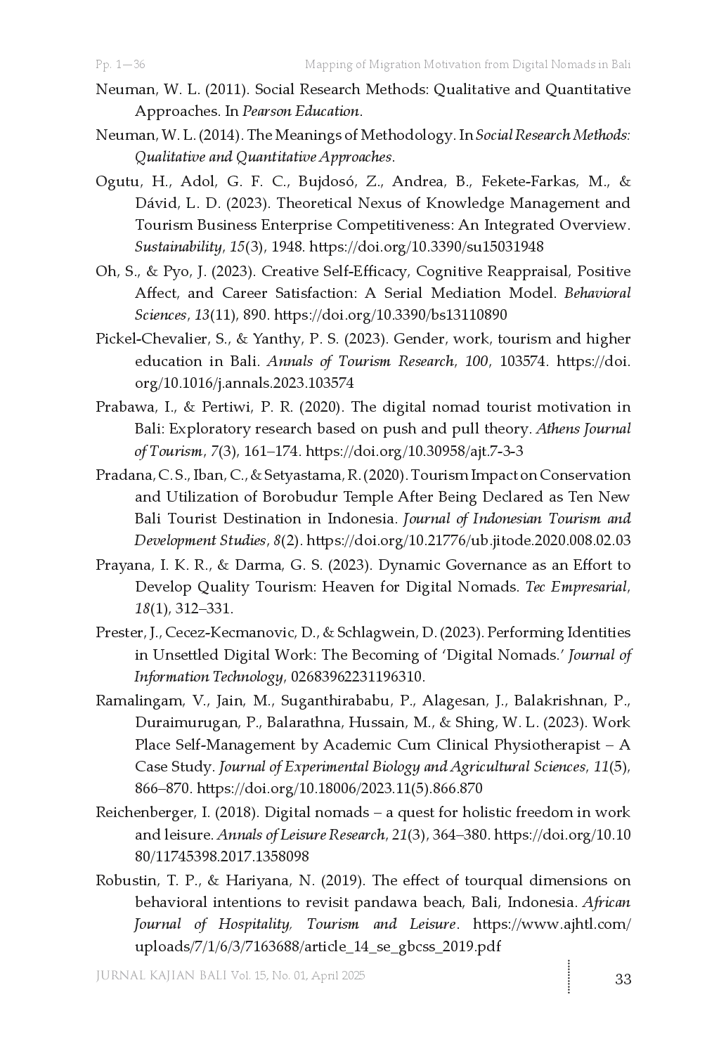 juris Mapping of Migration Motivation from Digital Nomads in Bali