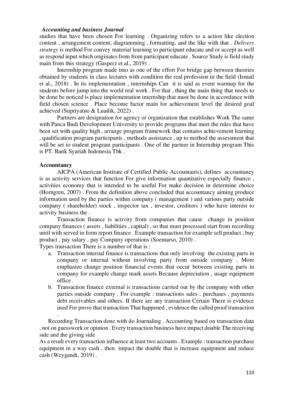 JURIS Internship Programs at Bank Syariah Indonesia in Improving Competence Student Accountancy