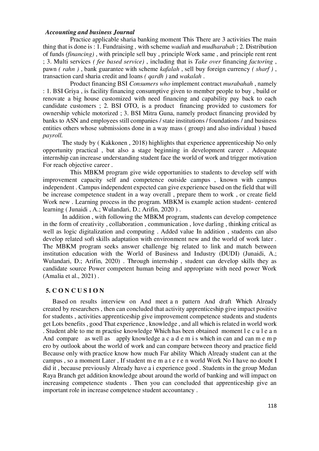 JURIS Internship Programs at Bank Syariah Indonesia in Improving Competence Student Accountancy