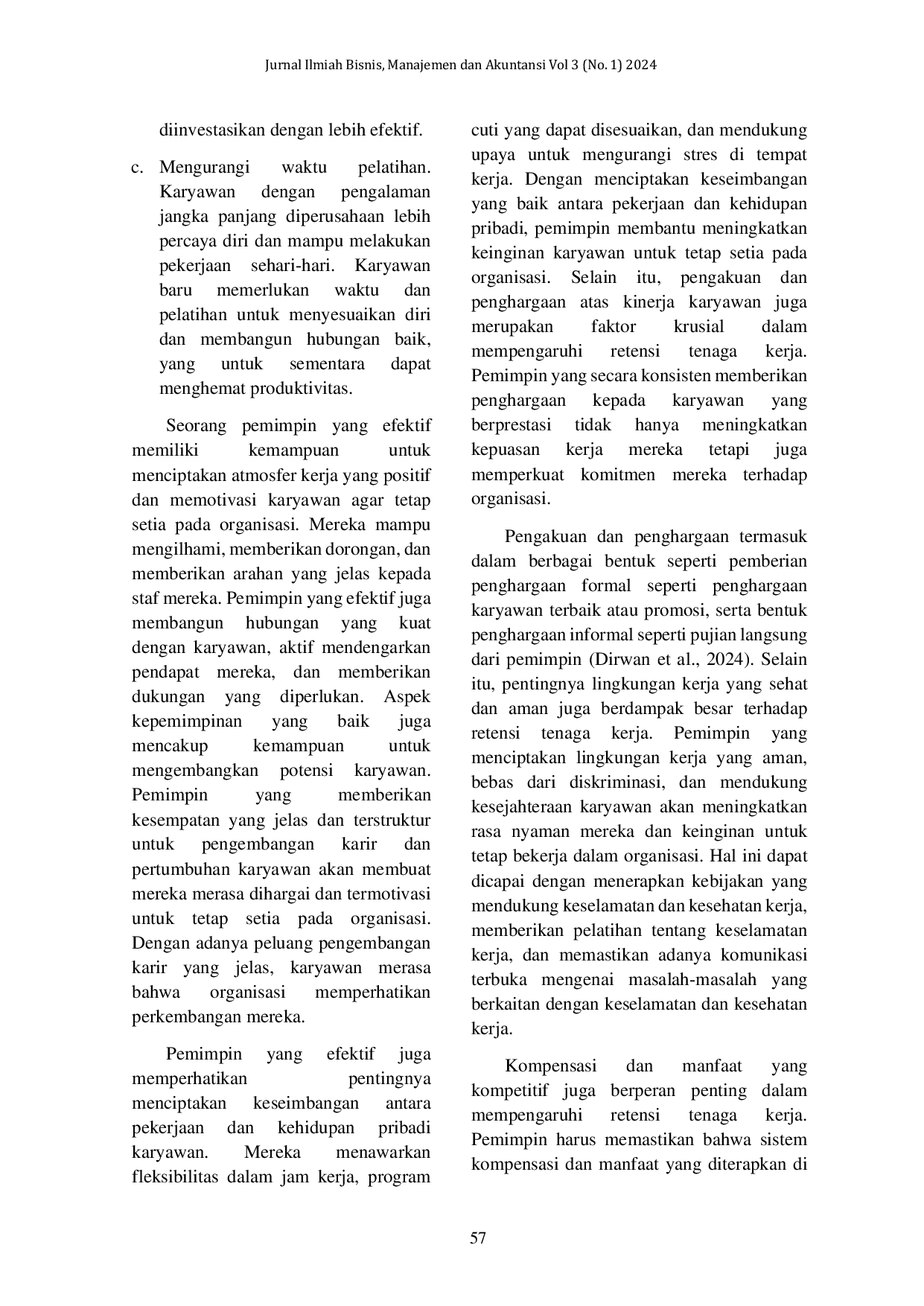 JURIS Peran Kepemimpinan dalam Pengelolaan Sumber Daya Manusia Faktor Faktor yang Mempengaruhi Kepuasan Tenaga Kerja