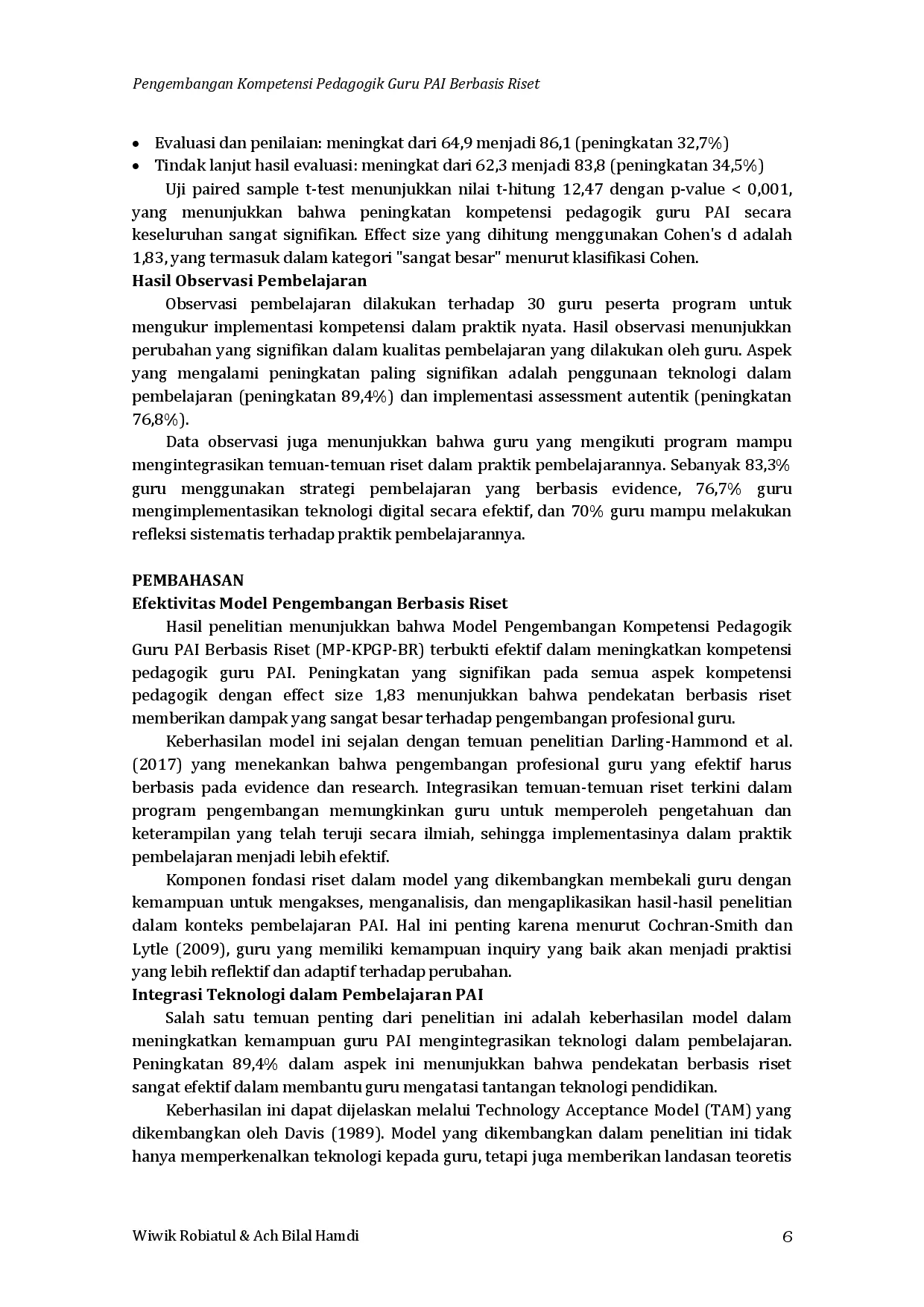 juris Pengembangan Kompetensi Pedagogik Guru PAI Berbasis Riset