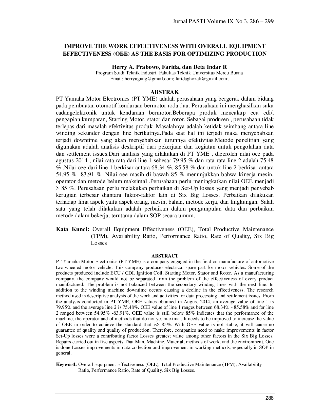 JURIS Improve The Work Effectiveness With Overall Equipment Effectiveness Oee As The Basis For Optimizing Production