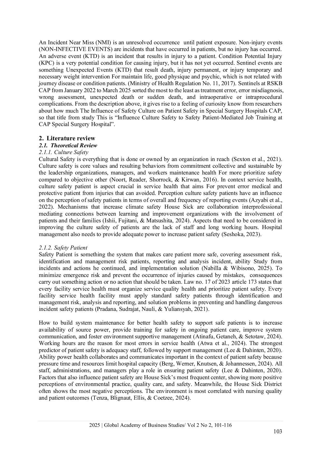 JURIS Workplace training mediates safety culture towards patient safety