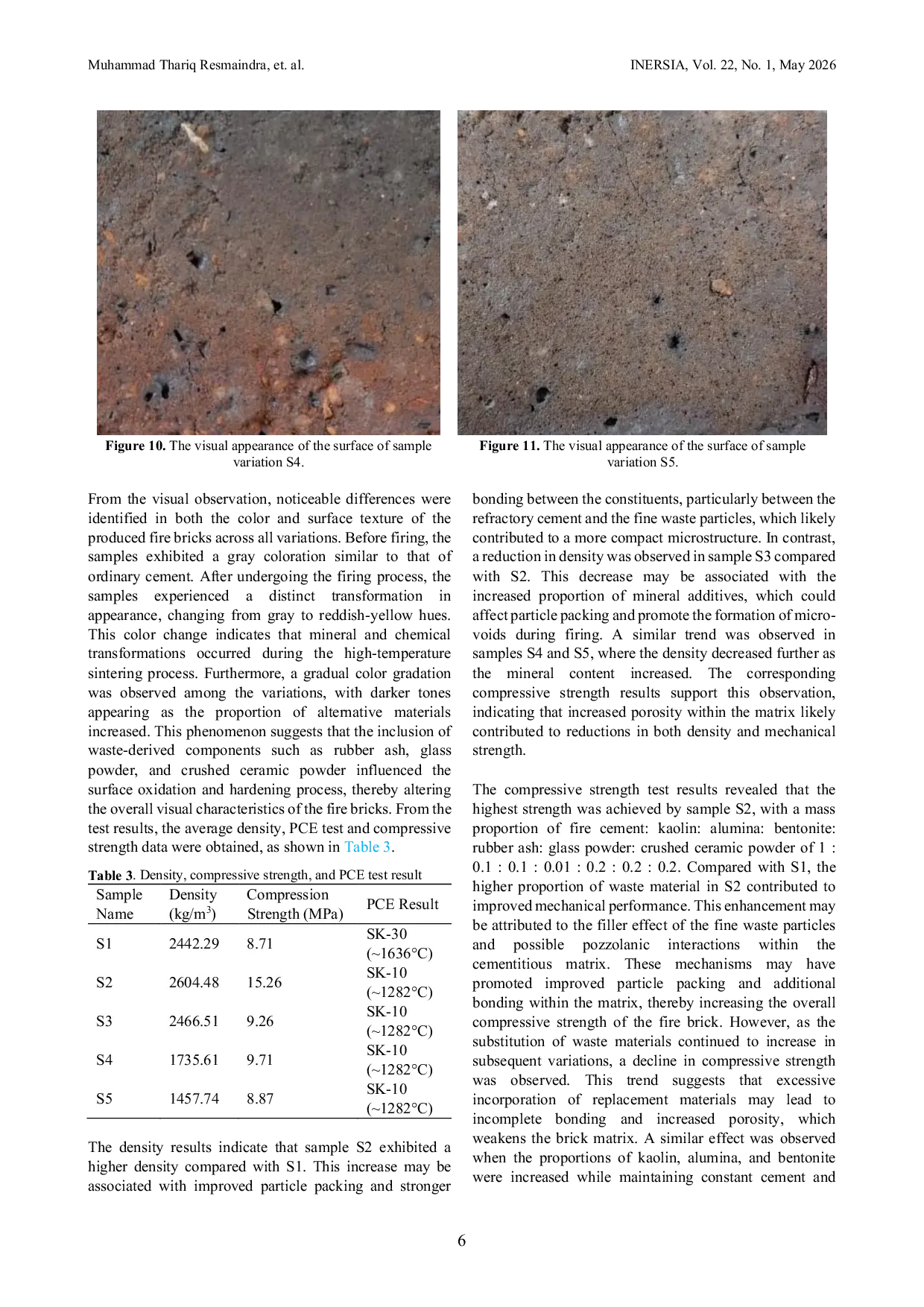 JURIS Study on the Potential of Environmentally Friendly Fire Bricks Based on Local Waste Materials Using Ceramic Powder Glass Powder and Rubber Ash