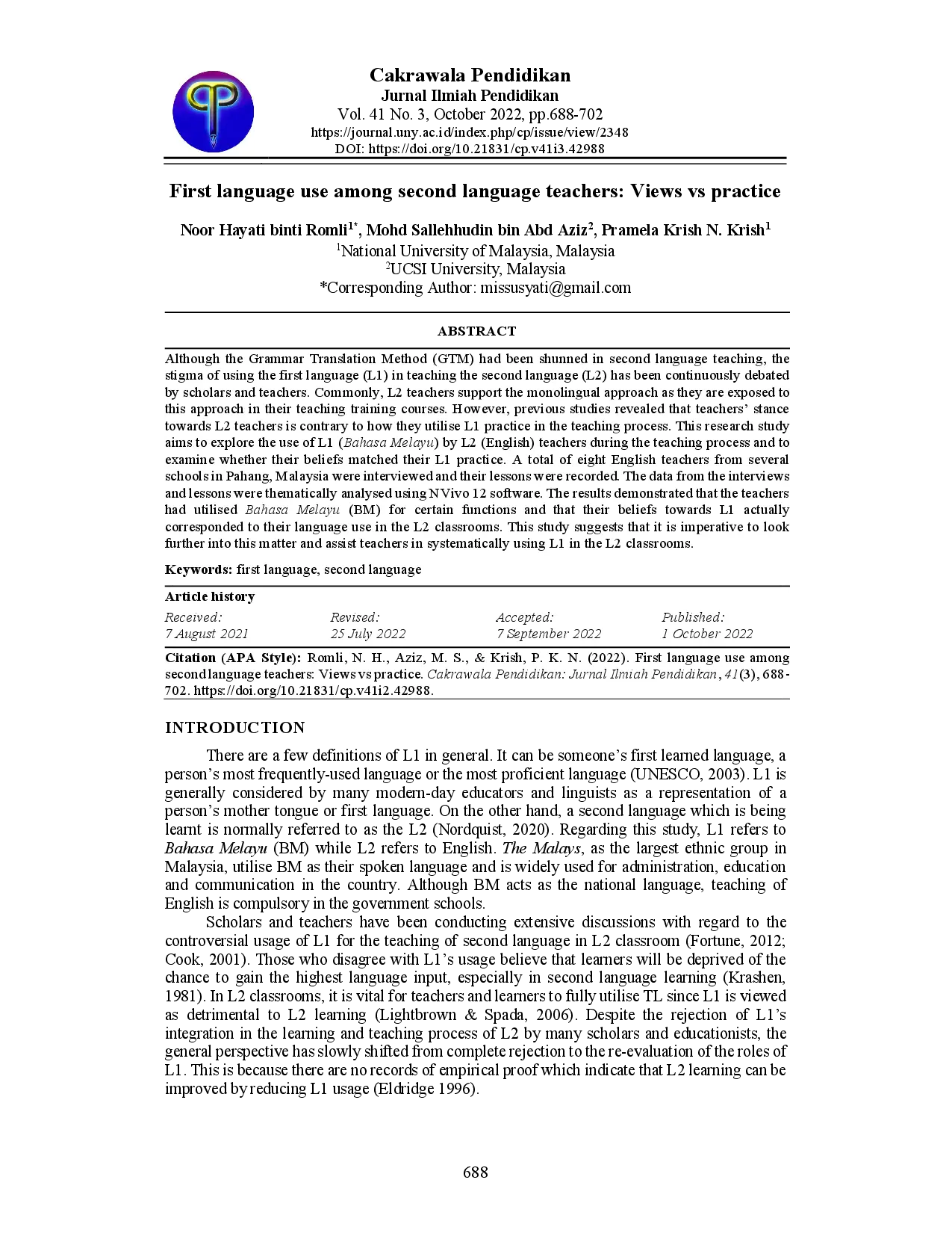 juris First language use among second language teachers Views vs practice