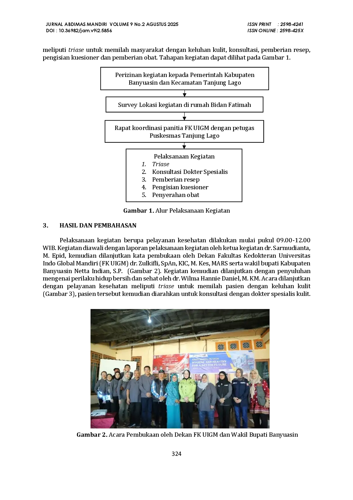 juris Skrining Dan Pelayanan Kesehatan Kulit Sebagai Upaya Pencegahan Penyakit Kulit Di Desa Banyu Urip