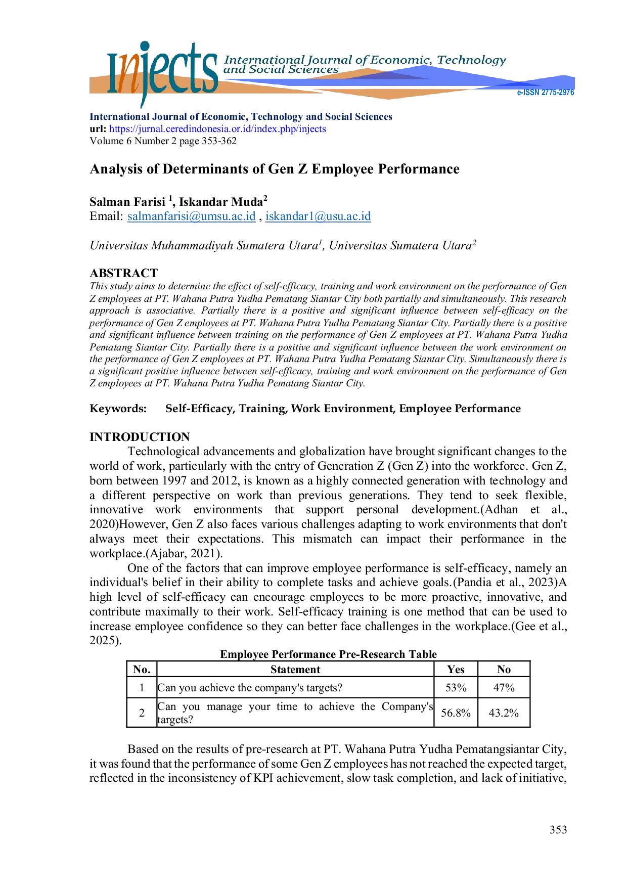 JURIS Analysis of Determinants of Gen Z Employee Performance