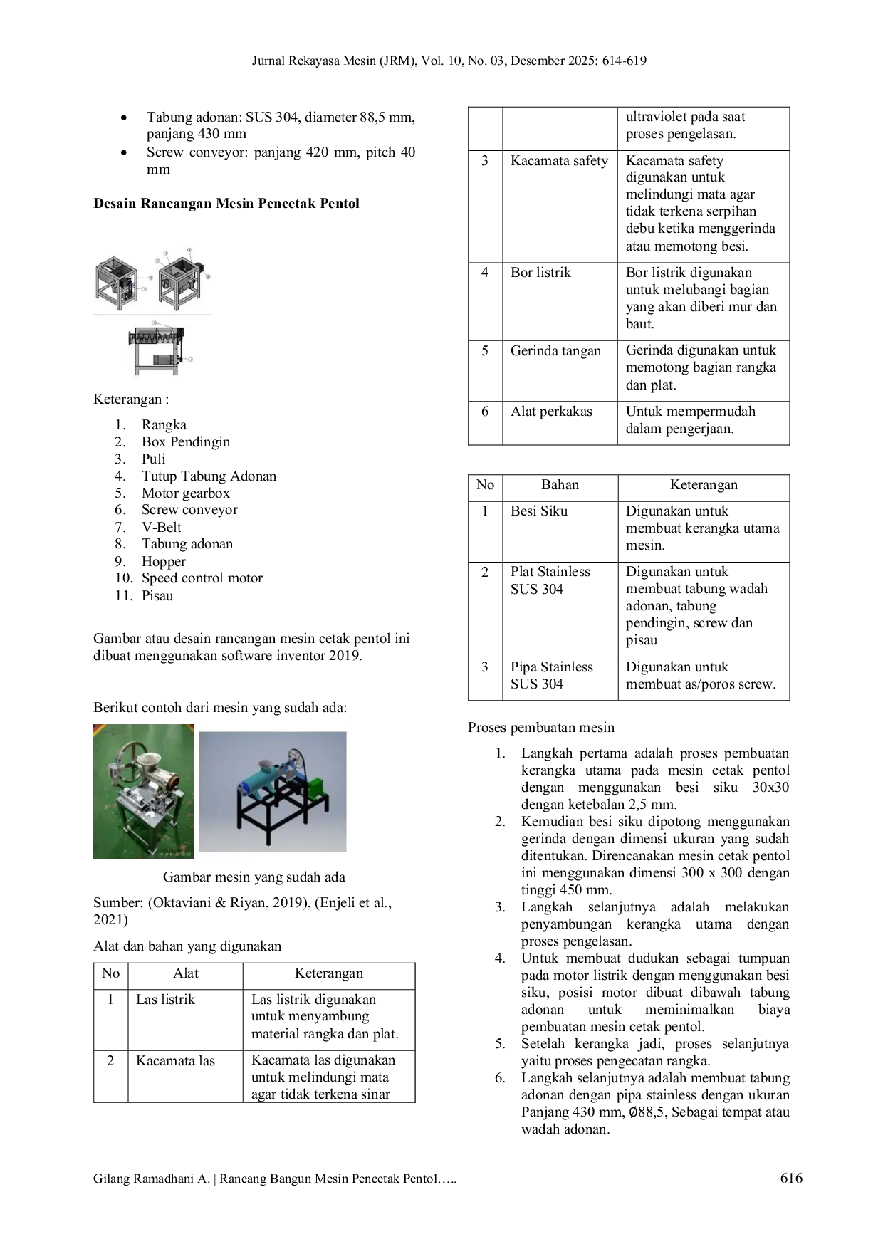 JURIS Rancang Bangun Mesin Pencetak Pentol Untuk UMKM Dengan Kapasitas Adonan 3 Kg Per Jam