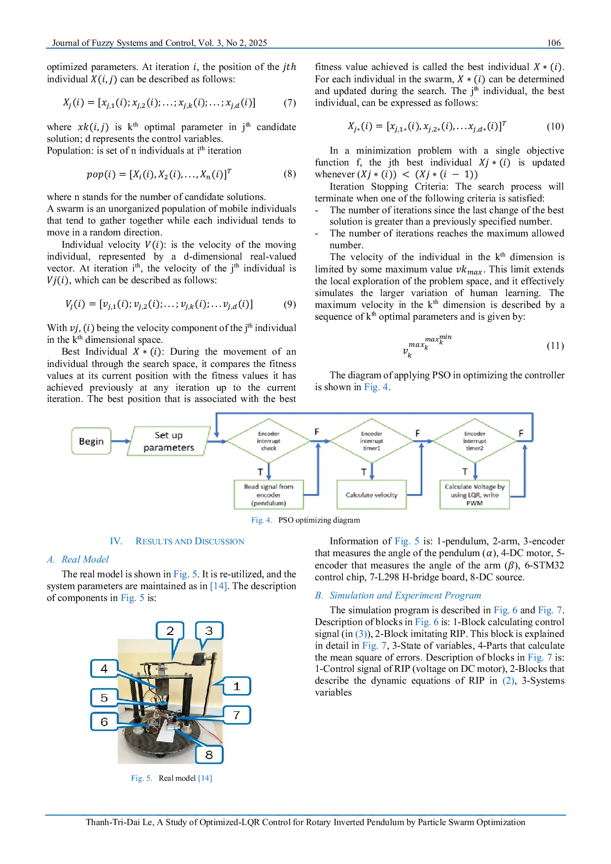 JURIS A Study of Optimized LQR Control for Rotary Inverted Pendulum by Particle Swarm Optimization