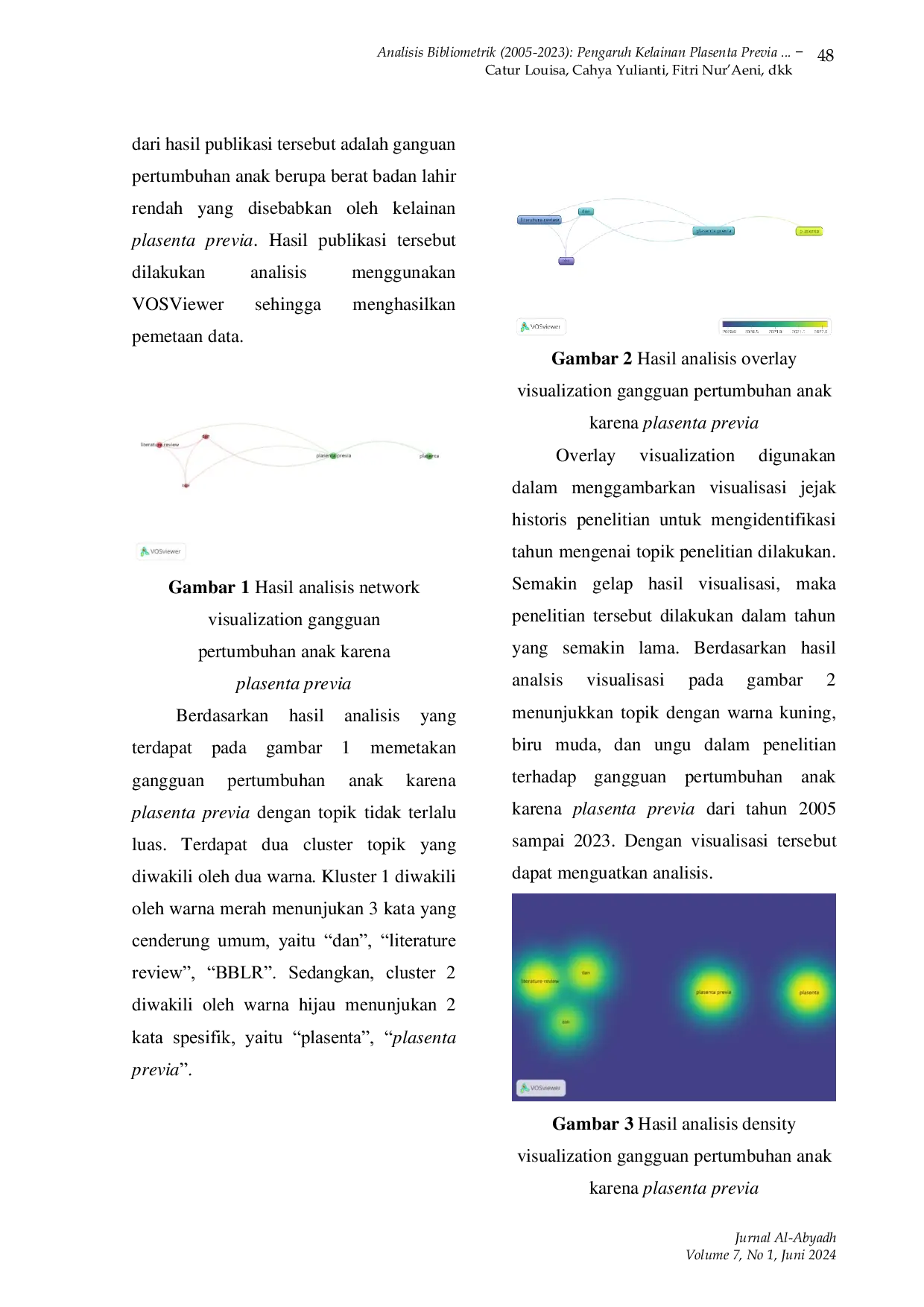 JURIS Analisis Bibliometrik 2005 2023 Pengaruh Kelainan Plasenta Previa Terhadap Gangguan Pertumbuhan Anak Indonesia