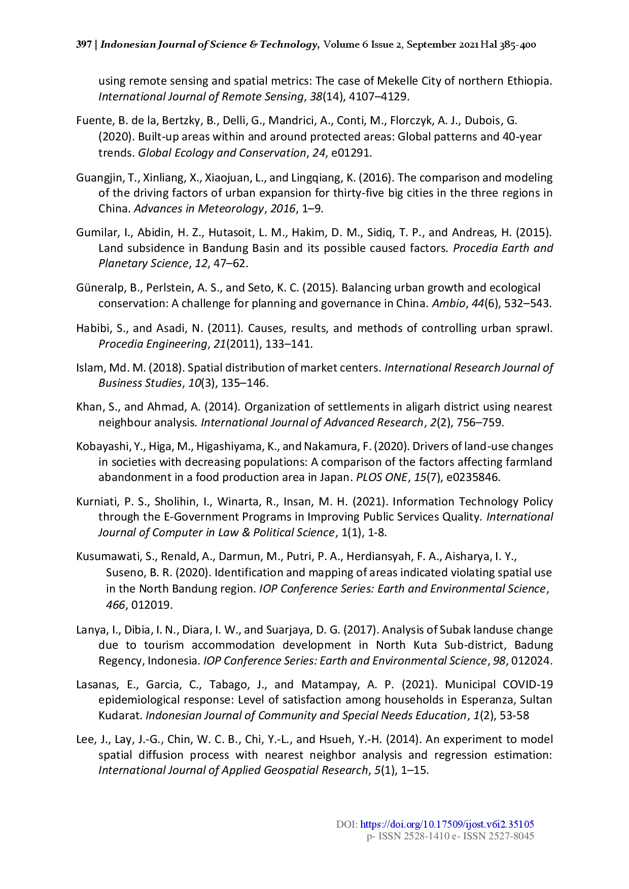 juris The Expansion and Spatial Pattern of Shopping and Tourism Services Facilities in North Bandung Region Indonesia