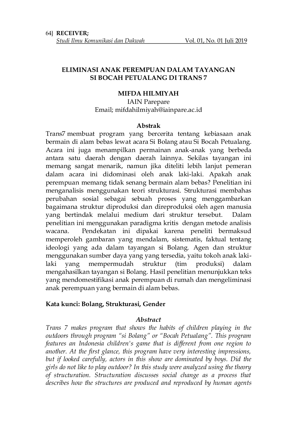 JURIS Eliminasi Anak Perempuan dalam Tayangan Si Bocah Petualang di Trans 7