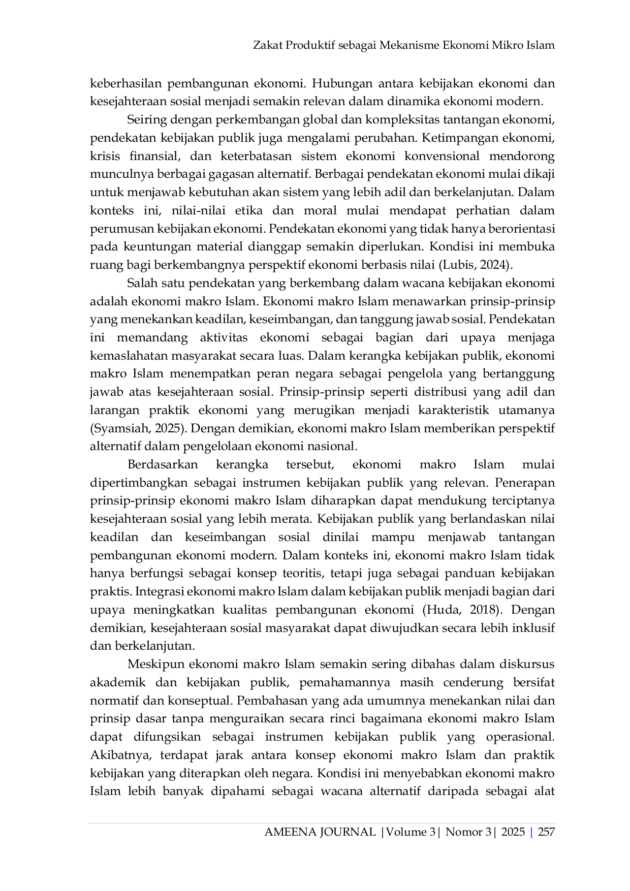 JURIS Ekonomi Makro Islam sebagai Instrumen Kebijakan Publik dalam Meningkatkan Kesejahteraan Sosial Masyarakat